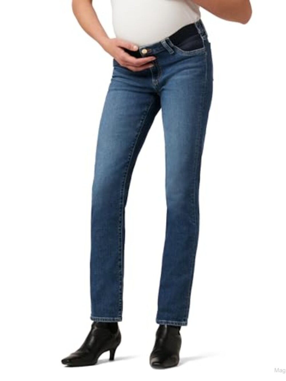 Maternity Cigarette Ankle Jeans Mid Rise Regular Fit Casual